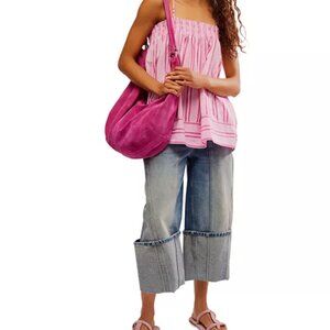 new  Free People We The Free Pajama Party cotton Tunic 254 2T6